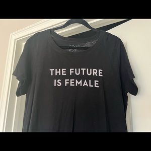 TORRID BLACK THE FUTURE IS FEMALE SHORT SLEEVED TEE SIZE 2
